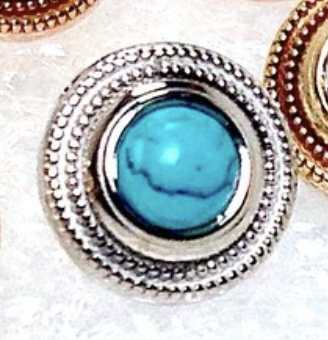 Round Millgrain with Turquoise by Body Gems