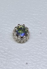 14g Crown (white gold) (mystic topaz) (threaded) (#10-0254)