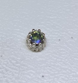14g Crown (white gold) (mystic topaz) (threaded) (#10-0254)