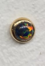 3mm Flat Cabochon with Black Opal by Body Gems