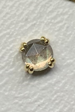 4mm "Double Prong Cabochon" with Rose Cut Labradorite by BVLA