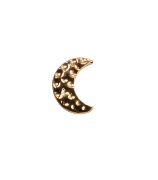 4mm Hammered Moon by Alchemy Adornment