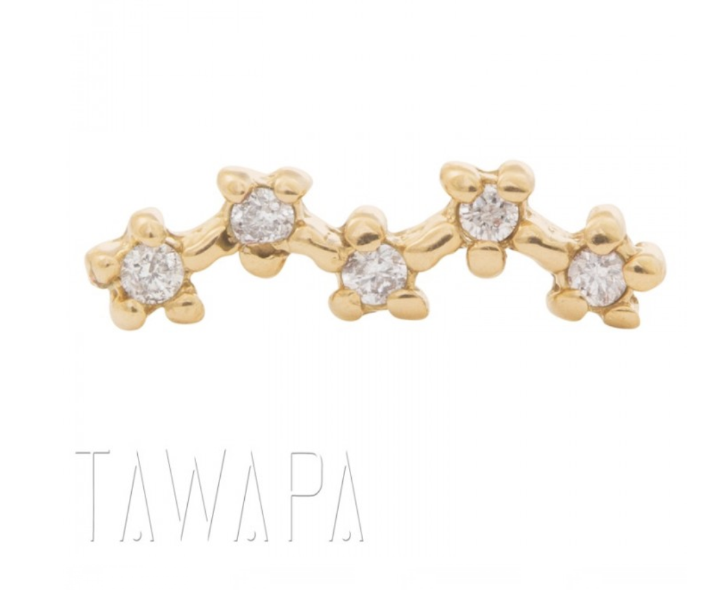 "Stardust" with White Diamonds by Tawapa Jewelry