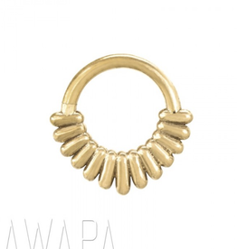 Capsule Ring ( 16g 5/16 ) ( yellow gold ) ( thick tear ray ) ( seam ring )
