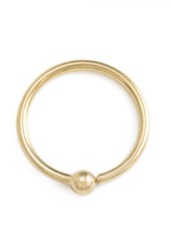 Solid Gold Plain Fixed Bead Rings