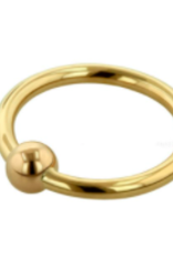 Solid Gold Captive Bead Ring by Body Gems
