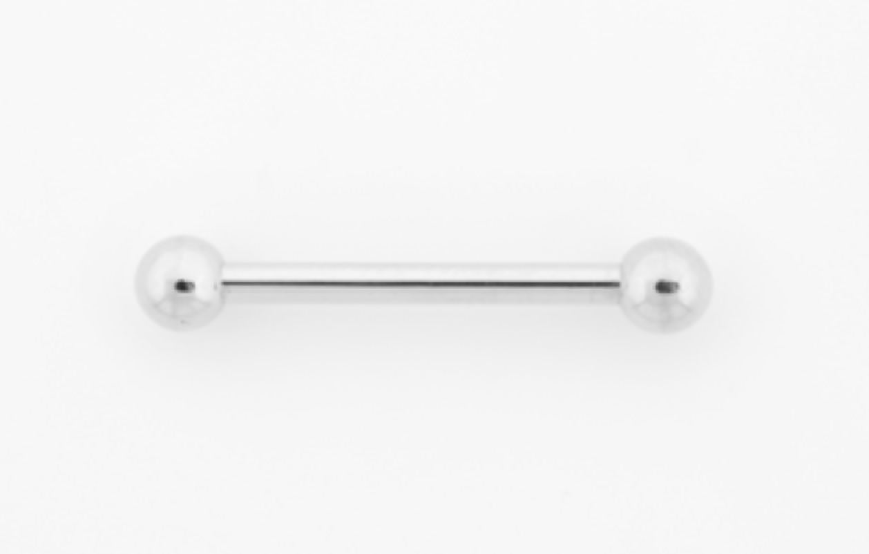 14g 5/8 Plain Solid Gold Barbell by Body Gems
