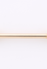 14g 9/16 Plain Solid Gold Barbell by Body Gems