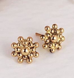 Bali Flower ( rose gold ) ( beaded ) ( threadless )