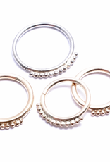 18g 5/16 Beaded Ring (yellow gold) (seam ring)