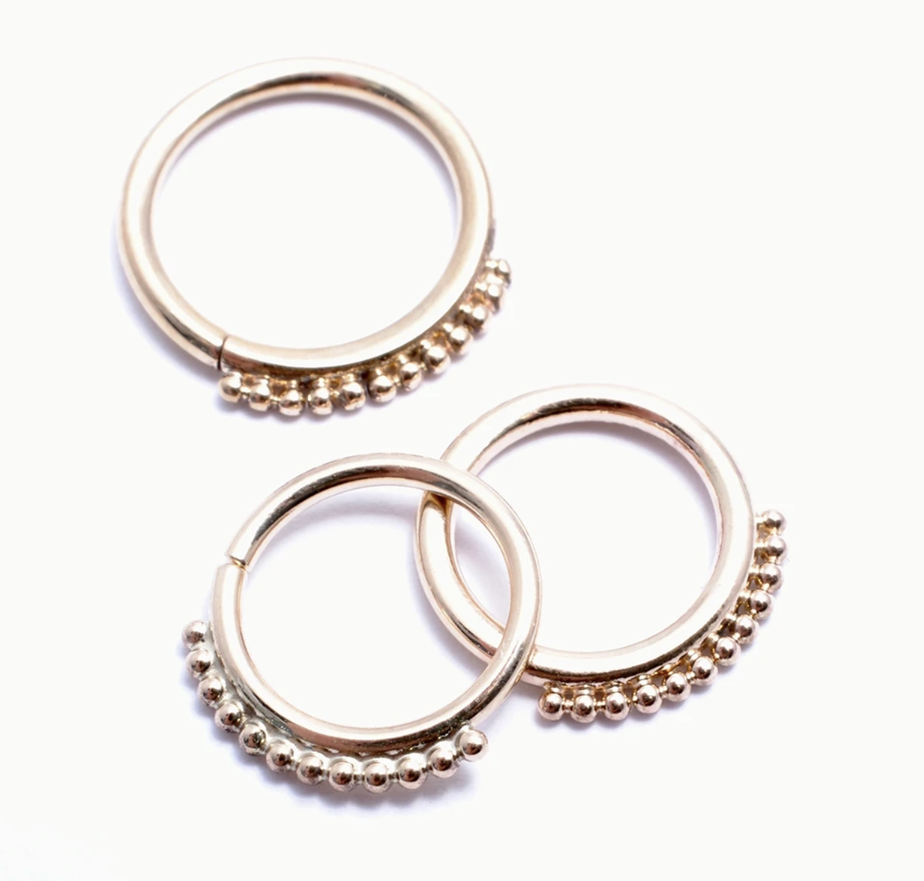 18g 5/16 Beaded Ring (rose gold) (seam ring)