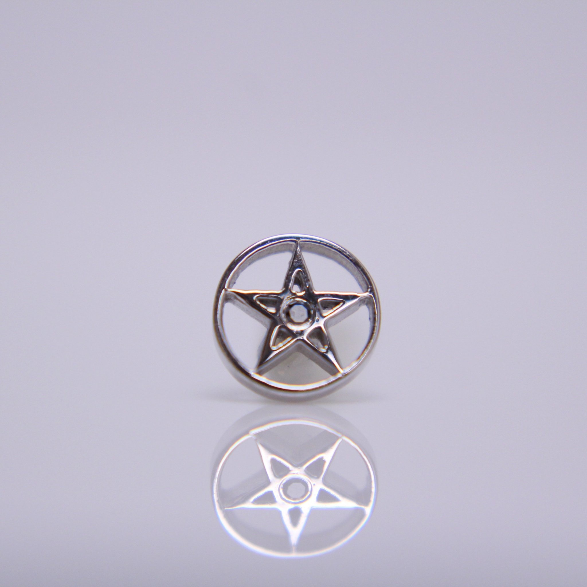 Pentagram with Black CZ by BVLA