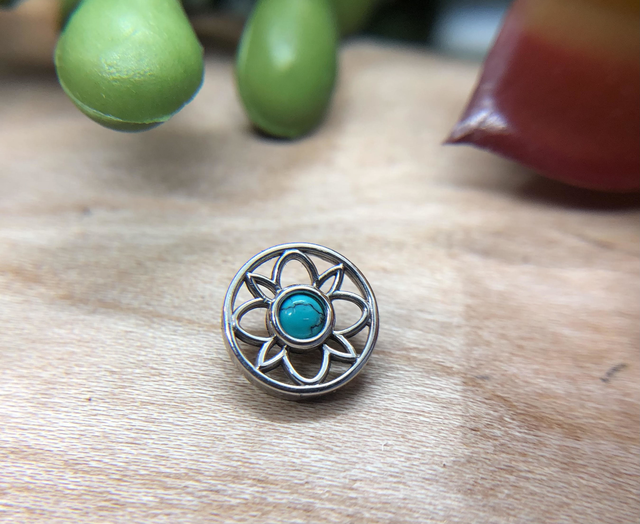 18/16g "Paloma Flower" with Turquoise by BVLA