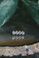 4-Gem Prong Flat Line with CZ by Body Gems