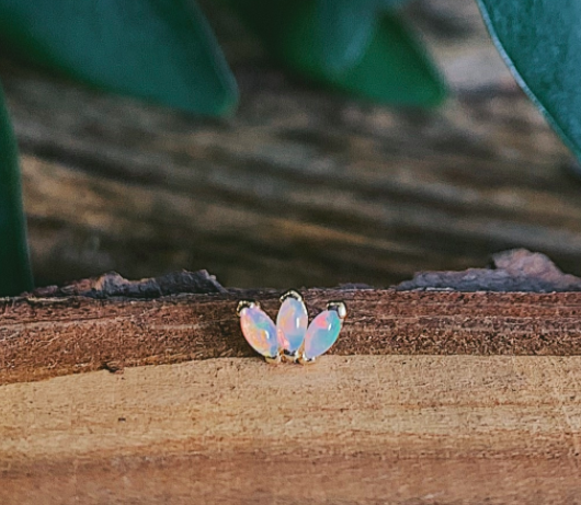 Marquise Fan with White Opal by BVLA