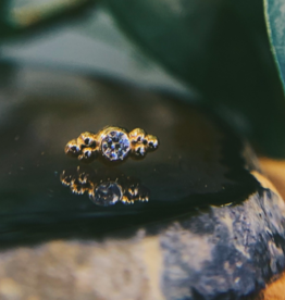 6-Bead Accent Bezel | CZ | Yellow Gold