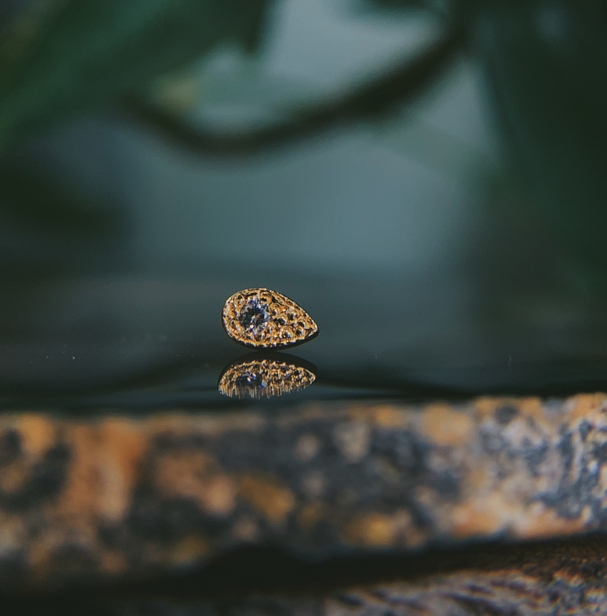 Pave Tear with CZ by BVLA