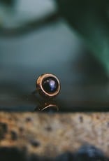 3mm Flat Cabochon with Black Pearl by Body Gems