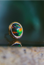 3mm Flat Cabochon with Black Opal by Body Gems
