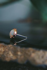 3mm Flat Cabochon with White Opal by Body Gems