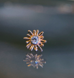 Small Sun Ray | CZ | Rose Gold