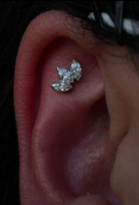 Large Marquise Fan with CZ by Anatometal