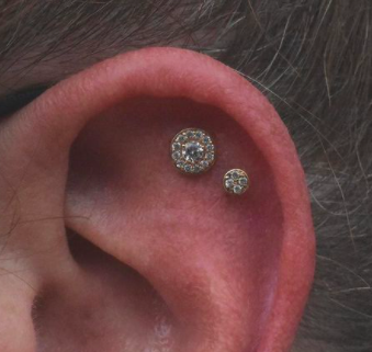 14/12g "Halo" with CZ by Body Gems