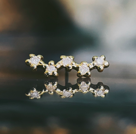 "Stardust" with White Diamonds by Tawapa Jewelry