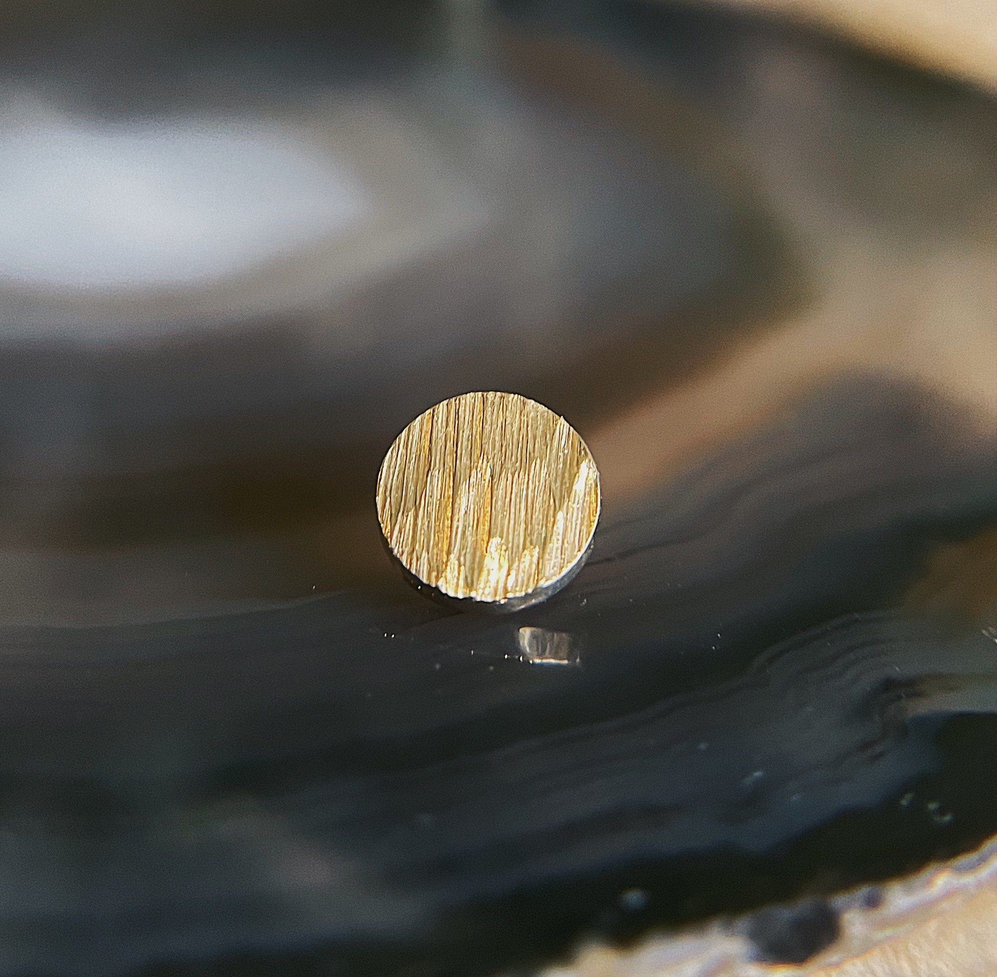 12/14g Chisel Cut Disc threaded end by Alchemy Adornment