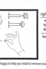 12/14g Chisel Cut Disc threaded end by Alchemy Adornment