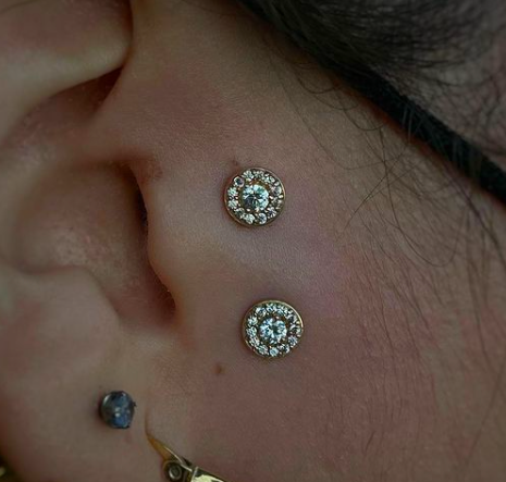 14/12g "Halo" with CZ by Body Gems