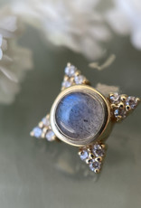 14g & 12g Threaded Desimone by BVLA with Labradorite in Yellow Gold