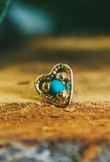 Millgrain Heart with Turquoise by Body Gems