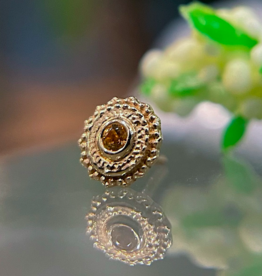 Small Afghan | Honey Topaz | Yellow Gold