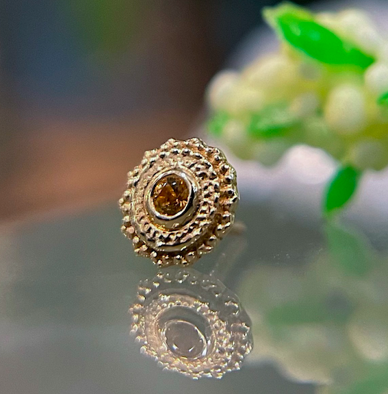 4mm "Afghan" with Honey Topaz by BVLA