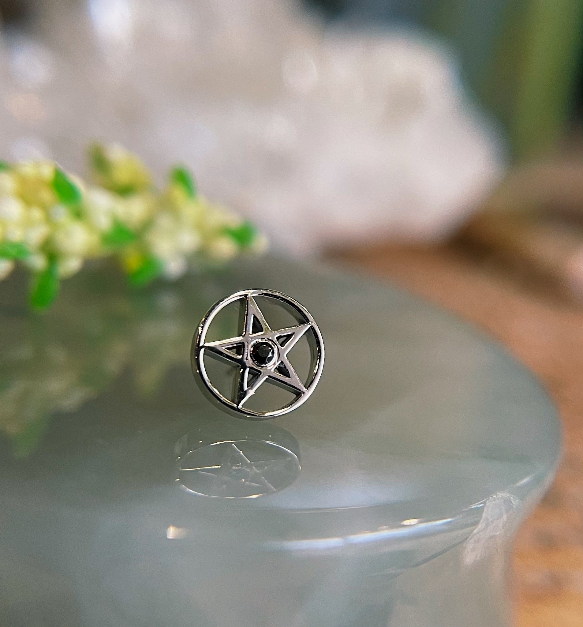 Pentagram with Black CZ by BVLA