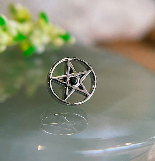 Pentagram with Black CZ by BVLA