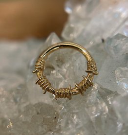 Barbed Wire | 16g 5/16 | Yellow Gold