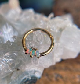 Marquise Fan Seam Ring | 16g 3/8 | Yellow Gold