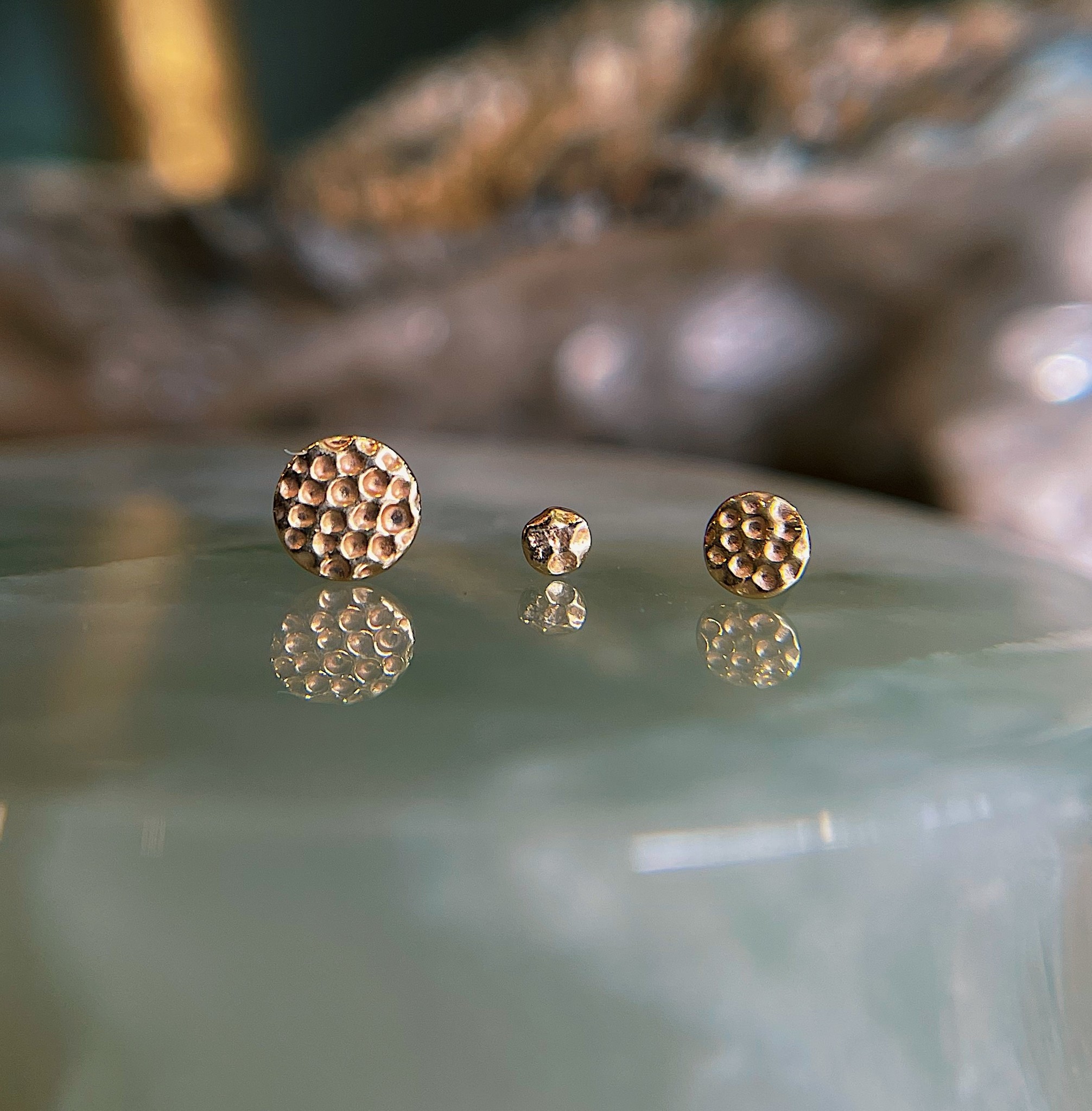 Gold Hammered Discs by Body Gems