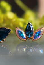 Marquise Fan with Aurora Borealis & London Blue Topaz by BVLA