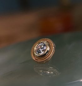 Round Millgrain | CZ | Yellow Gold