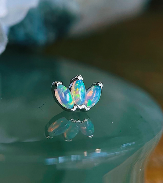 Marquise Fan with White Opal by BVLA