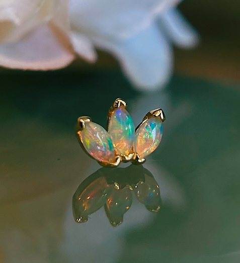 Marquise Fan with White Opal by BVLA