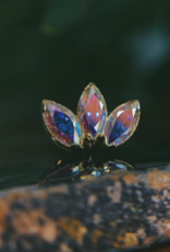 Large Marquise Fan with Aurora Borealis Gems  by Anatometal