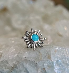 Sun Ray | Large 6mm | Turquoise | White Gold