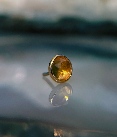 Cup Set Cabochon with Rose Cut Citrine by BVLA