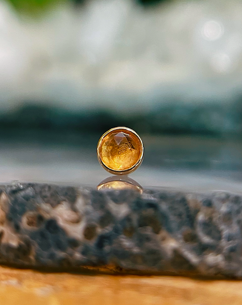 Cup Set Cabochon with Rose Cut Citrine by BVLA