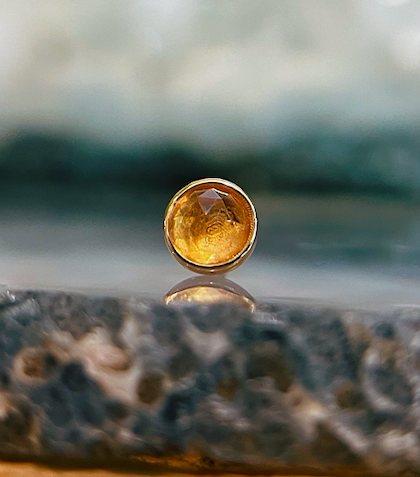 Cup Set Cabochon with Rose Cut Citrine by BVLA