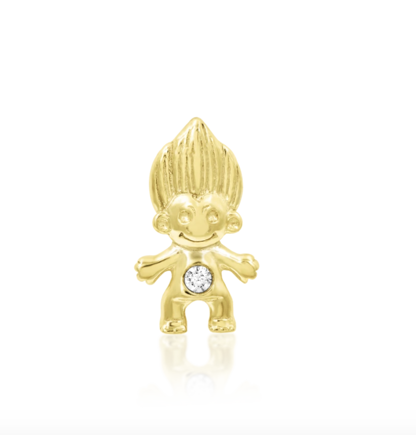 junipurr jewelry "Troll Doll" with CZ by Junipurr Jewelry